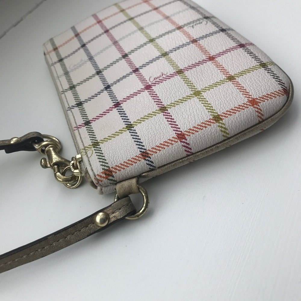 Coach wristlet clutch - plaid